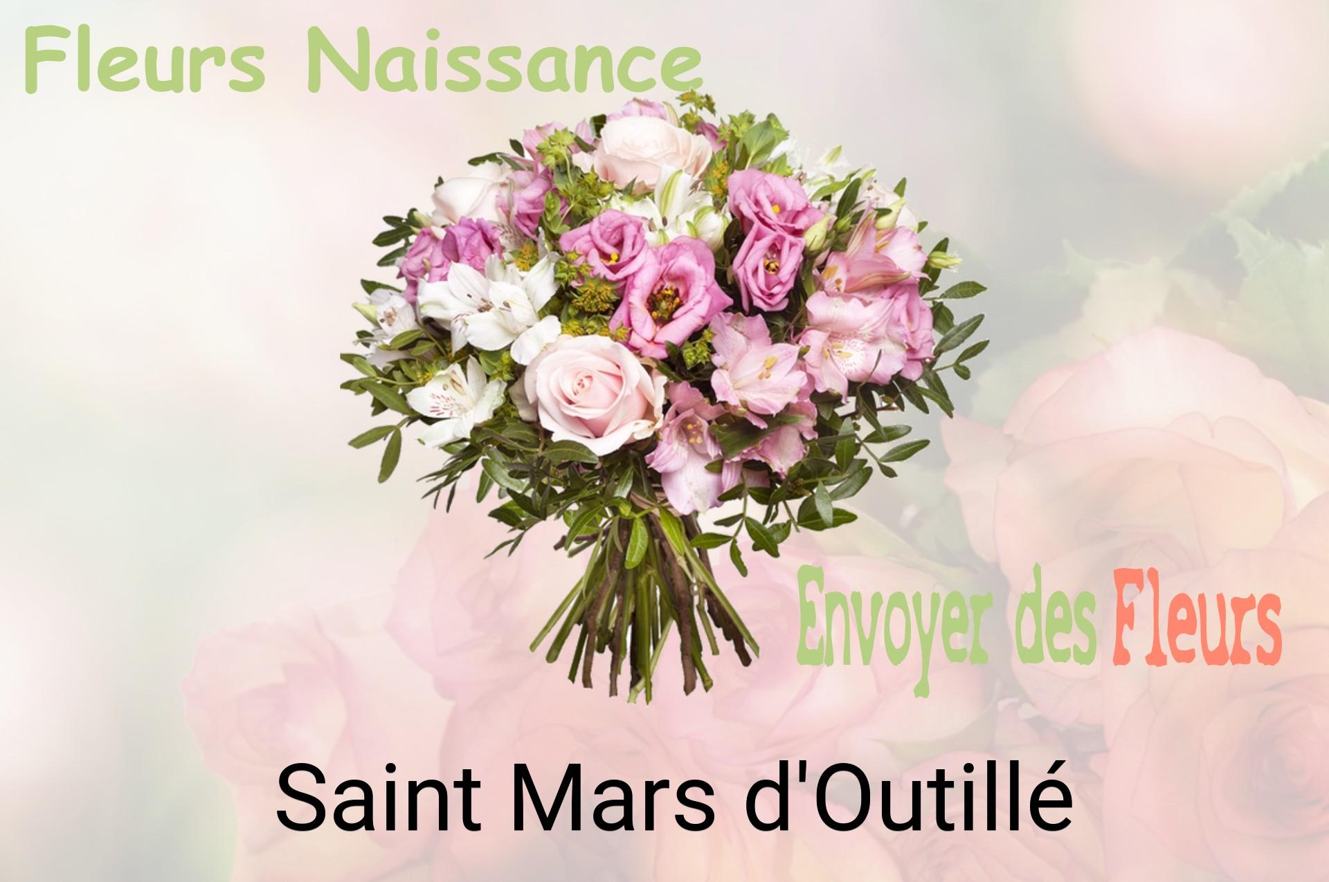 Bouquet de fleurs de naissance livré à Saint-Mars-d'Outillé