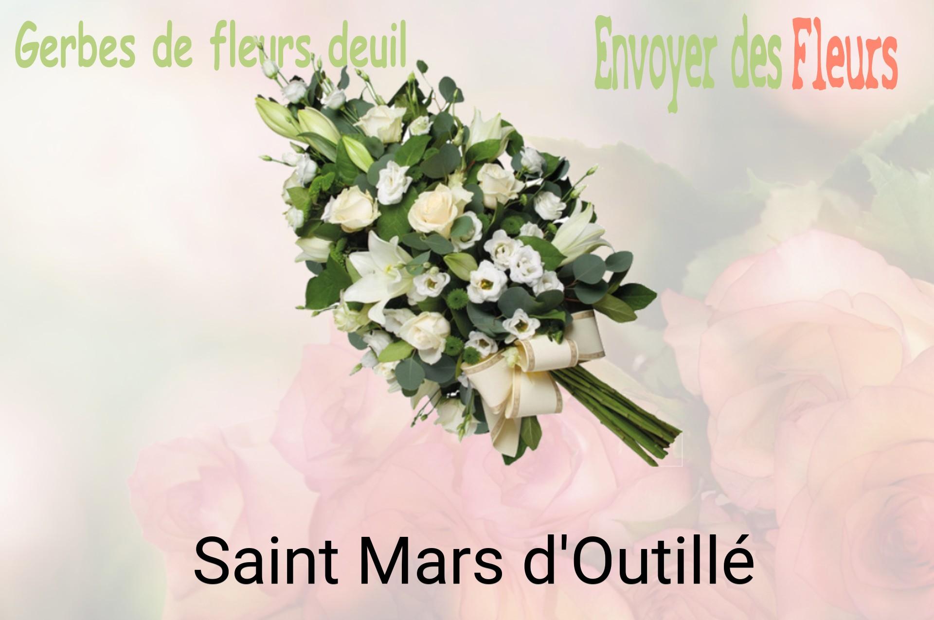 Gerbe de fleurs de deuil livrée à Saint-Mars-d'Outillé